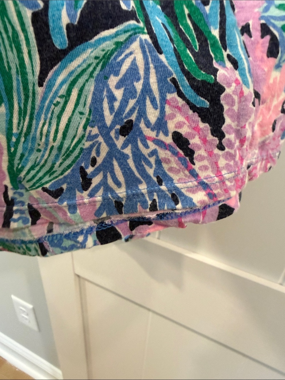 Lilly Pulitzer Coral Reef Pajama Set Pink, Green & Blue - Picture 11 of 16